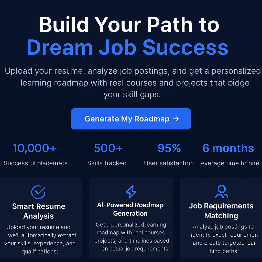 Job Placement Roadmap Builder